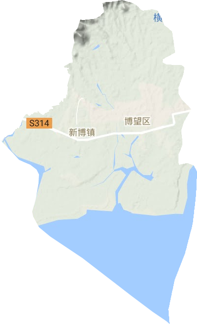 博望镇地形地图