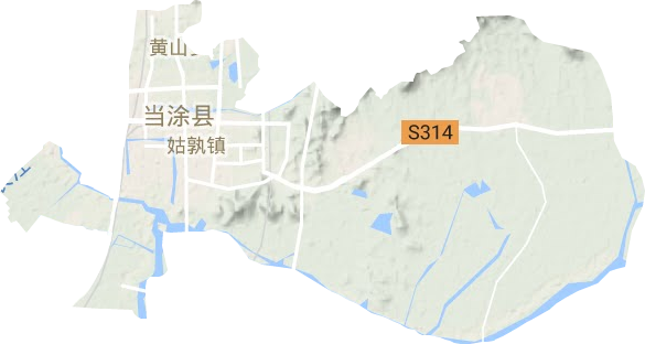 姑孰镇地形地图