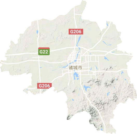 诸城市地形地图