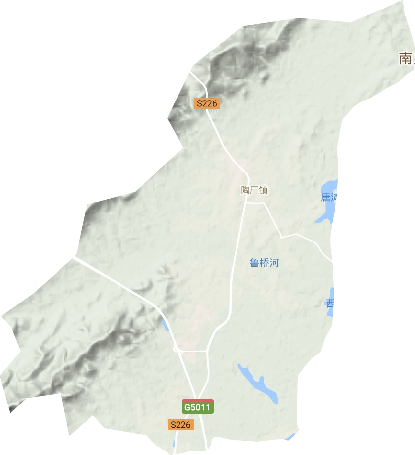 陶厂镇地形地图