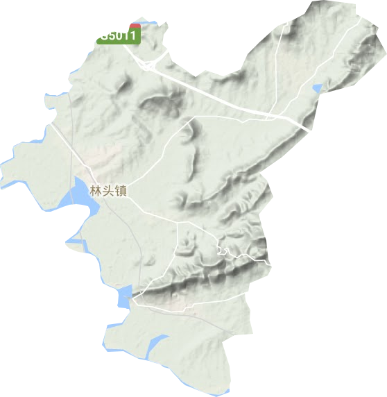 林头镇地形地图
