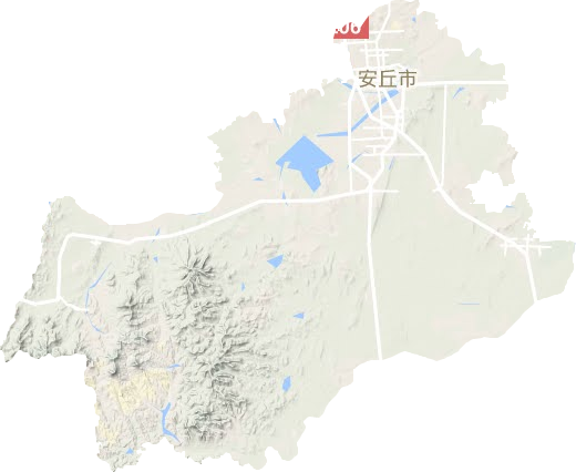 安丘市地形地图