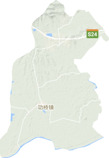 功桥镇地形地图