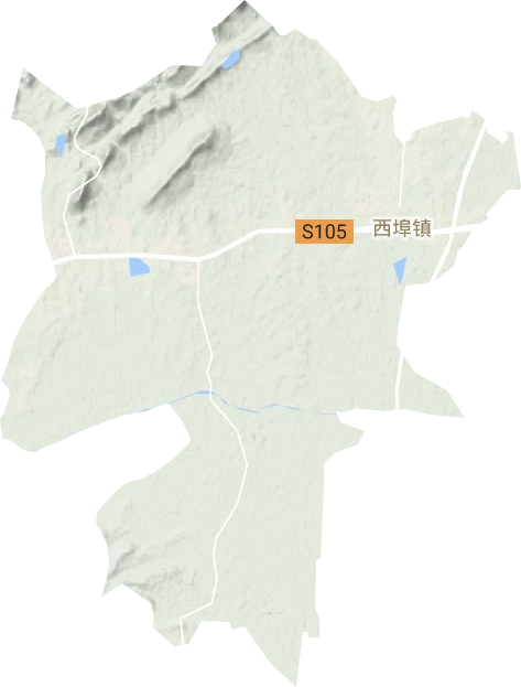 西埠镇地形地图