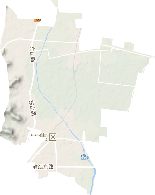 高岳街道地形地图