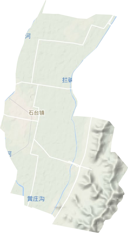 石台镇地形地图