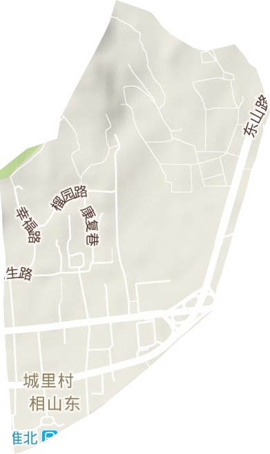 东街道地形地图