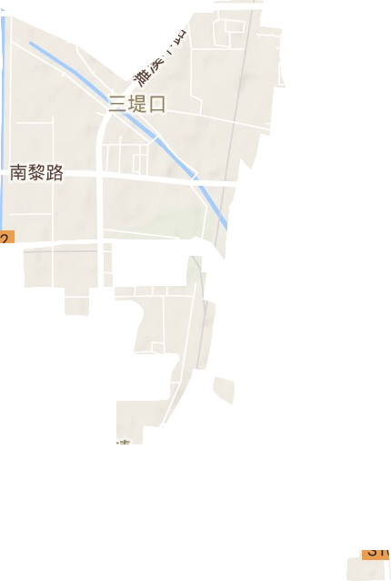 三堤口街道地形地图
