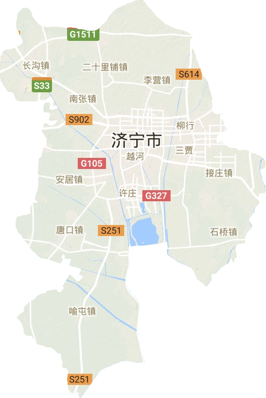 任城区地形地图