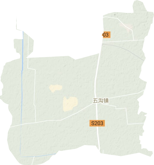 五沟镇地形地图