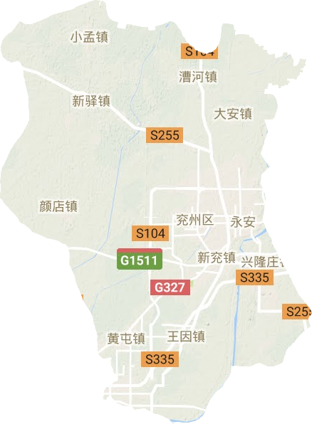兖州区地形地图