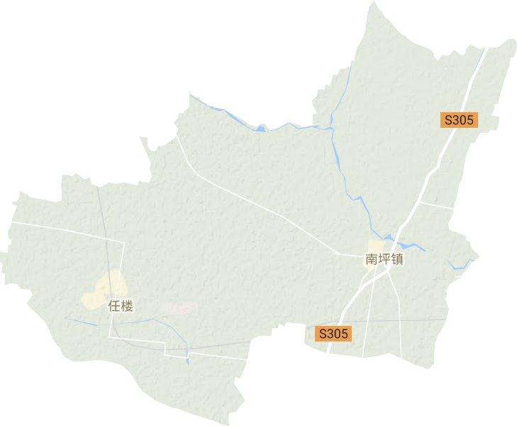 南坪镇地形地图