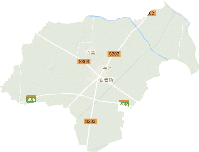 百善镇地形地图