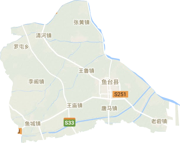 鱼台县地形地图