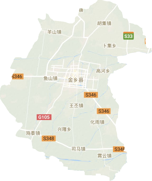 金乡县地形地图