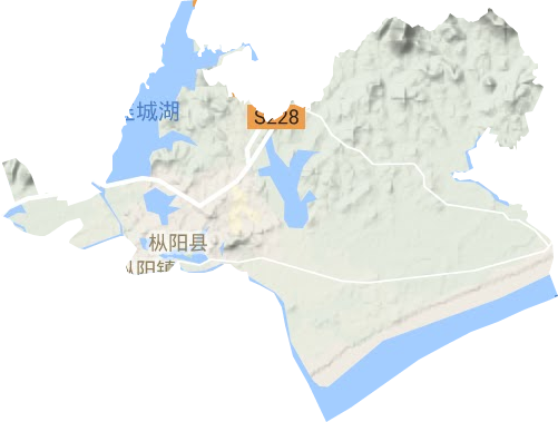 枞阳镇地形地图