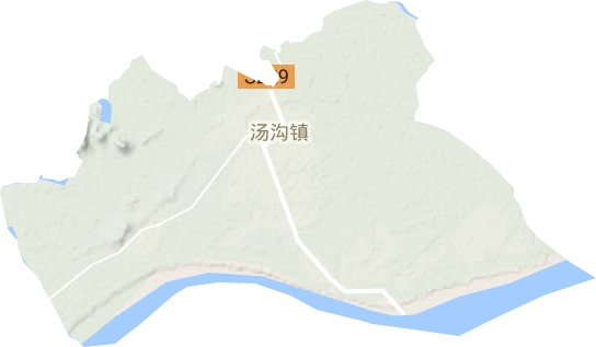 汤沟镇地形地图