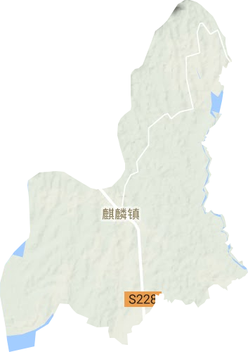 麒麟镇地形地图