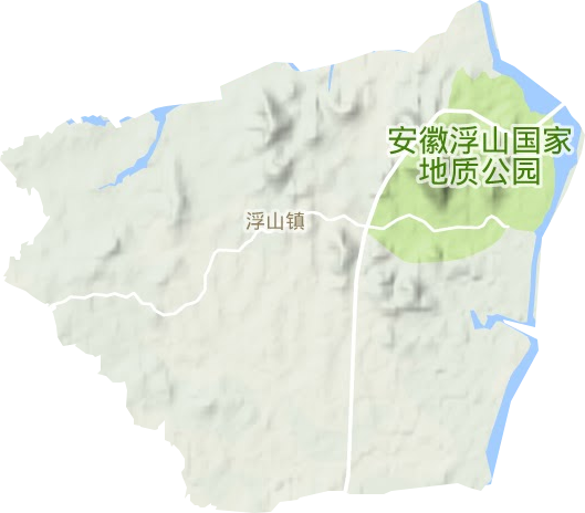 浮山镇地形地图