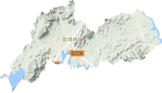 官埠桥镇地形地图