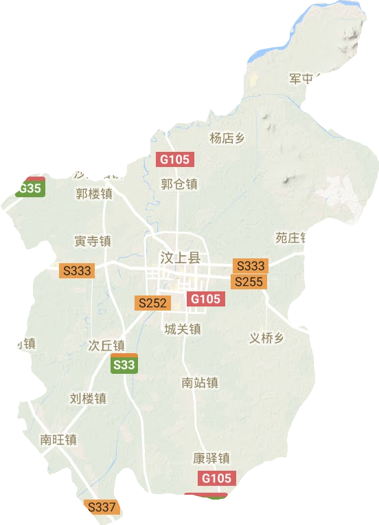 汶上县地形地图