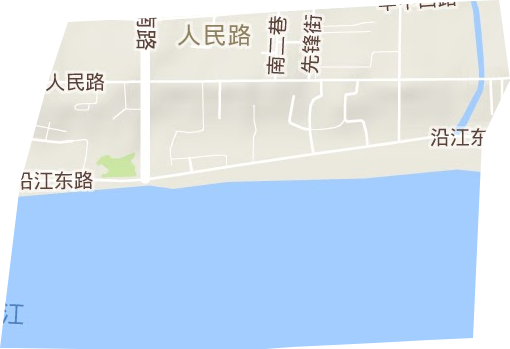 人民路街道地形地图