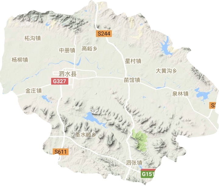 泗水县地形地图