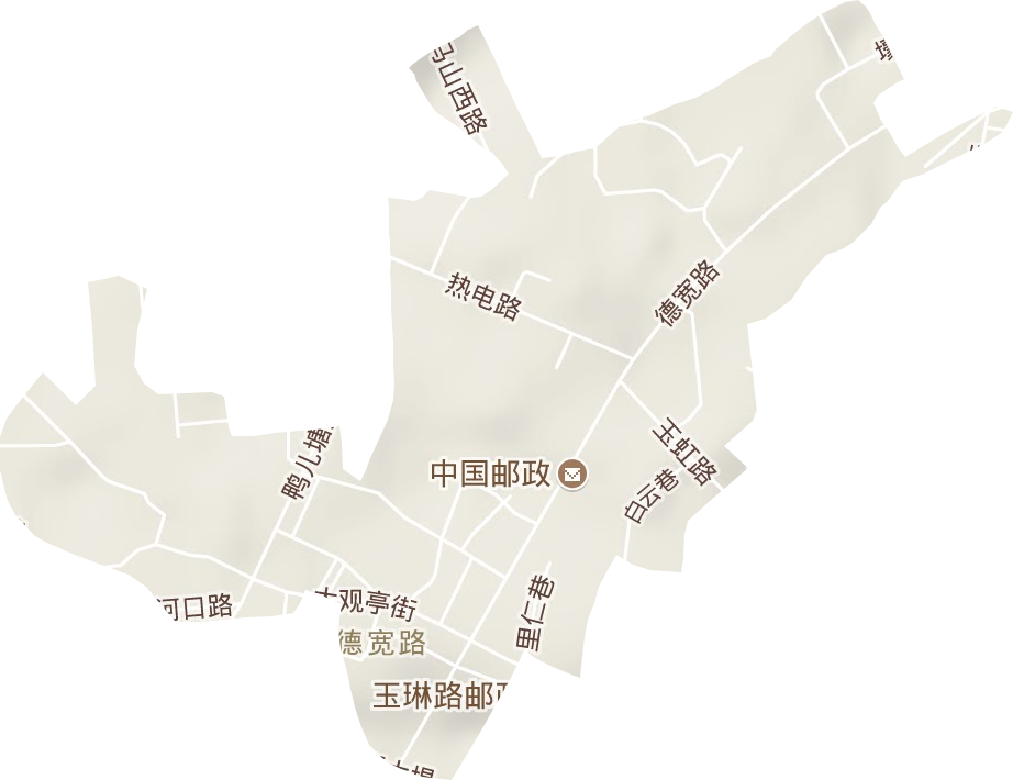 德宽路街道地形地图