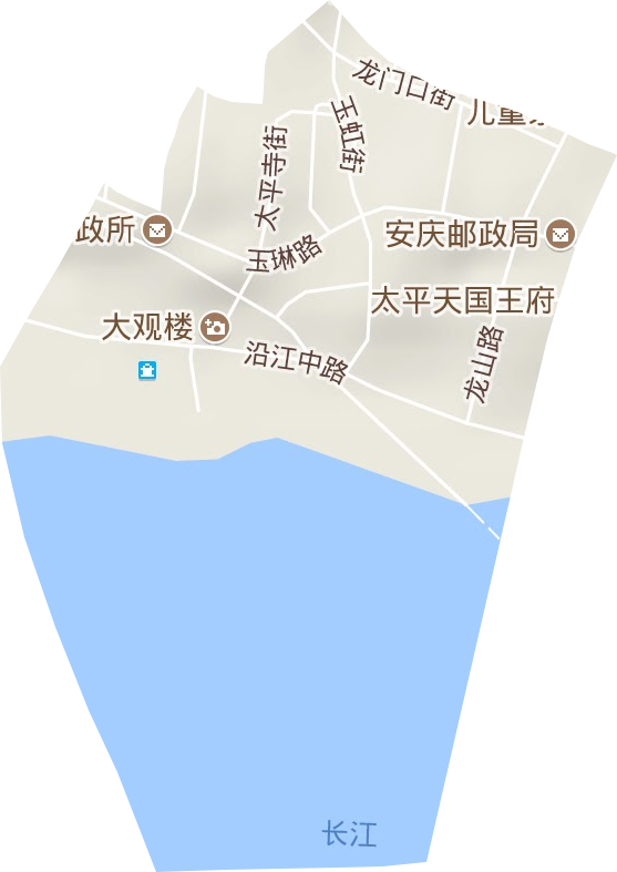 玉琳路街道地形地图