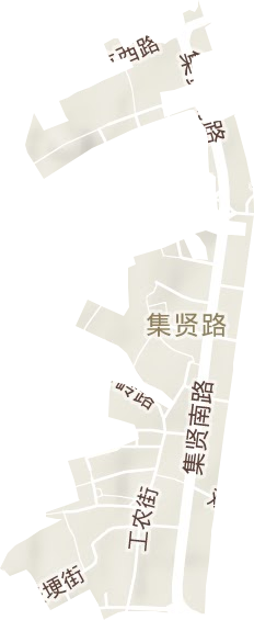集贤路街道地形地图