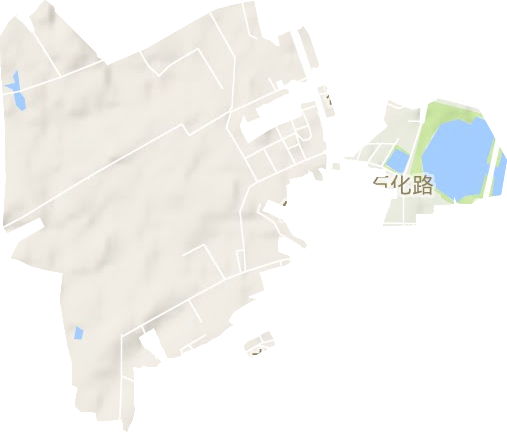 石化路街道地形地图