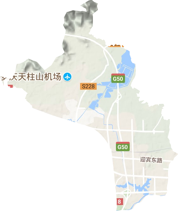 大桥街道地形地图
