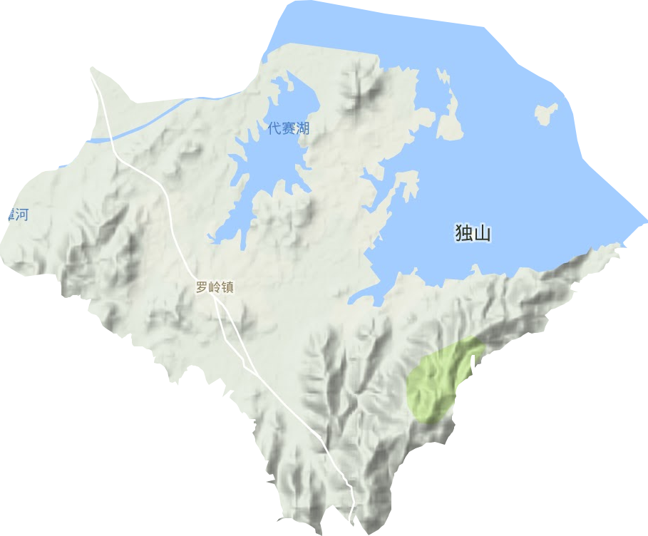 罗岭镇地形地图