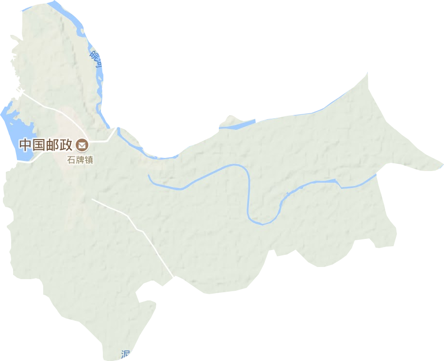 石牌镇地形地图