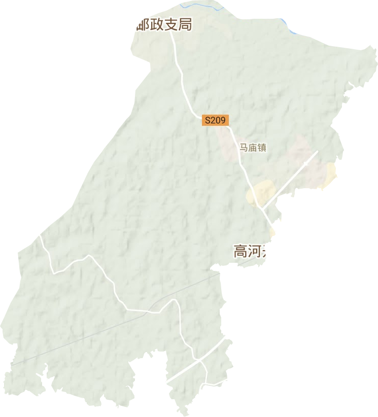 马庙镇地形地图