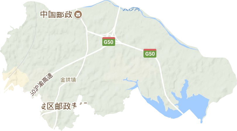 金拱镇地形地图