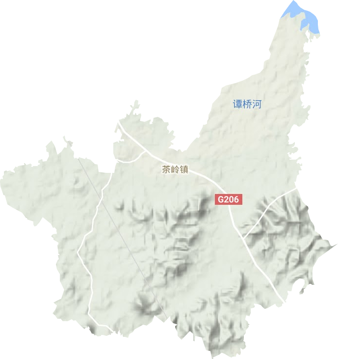 茶岭镇地形地图