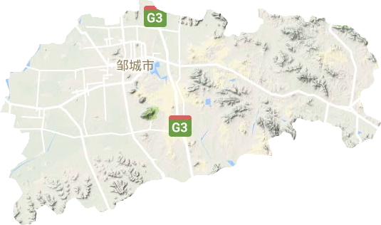 邹城市地形地图