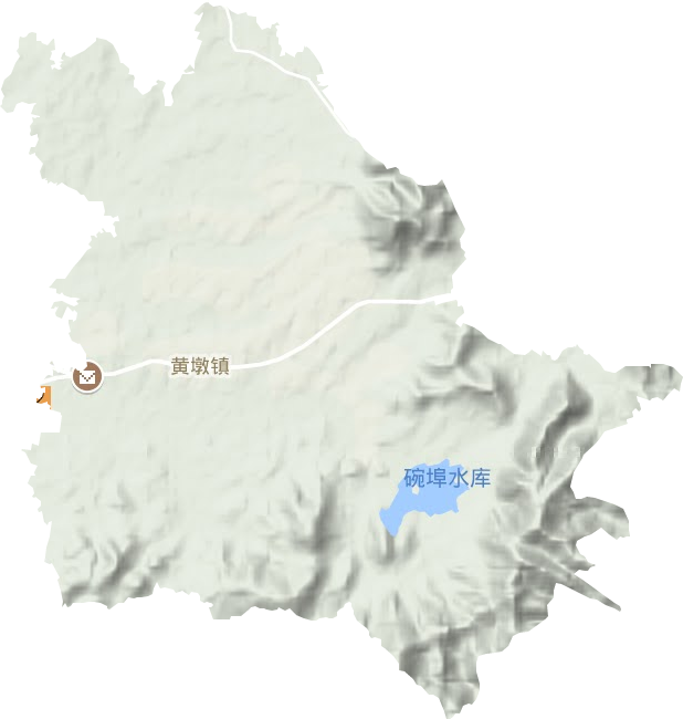 黄墩镇地形地图