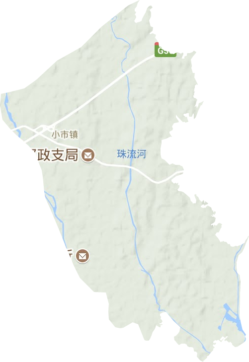 小市镇地形地图