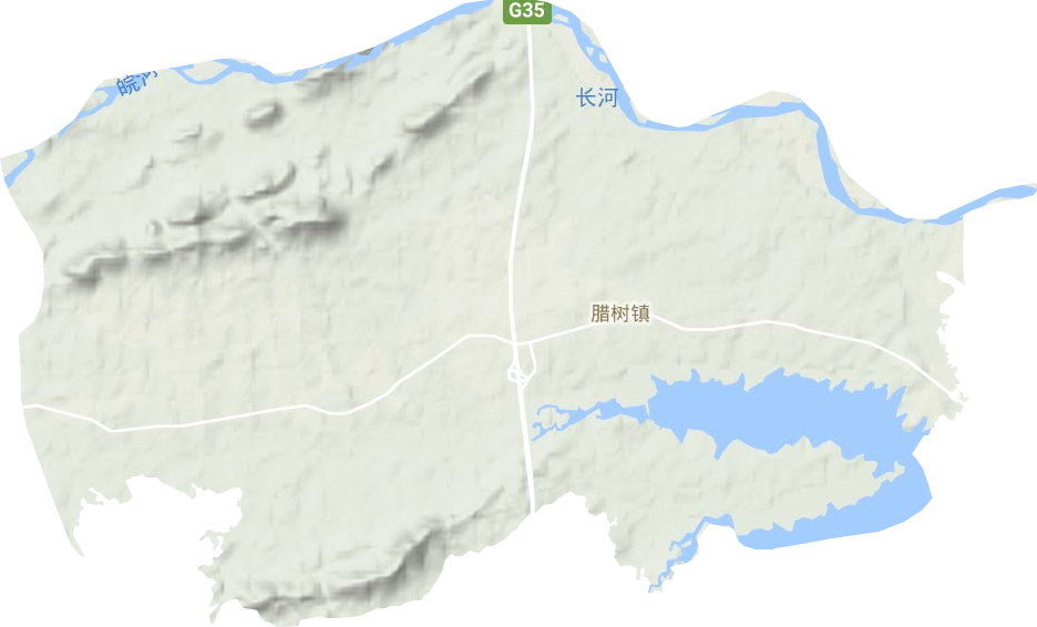 腊树镇地形地图