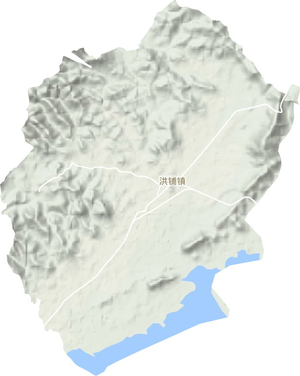 洪铺镇地形地图