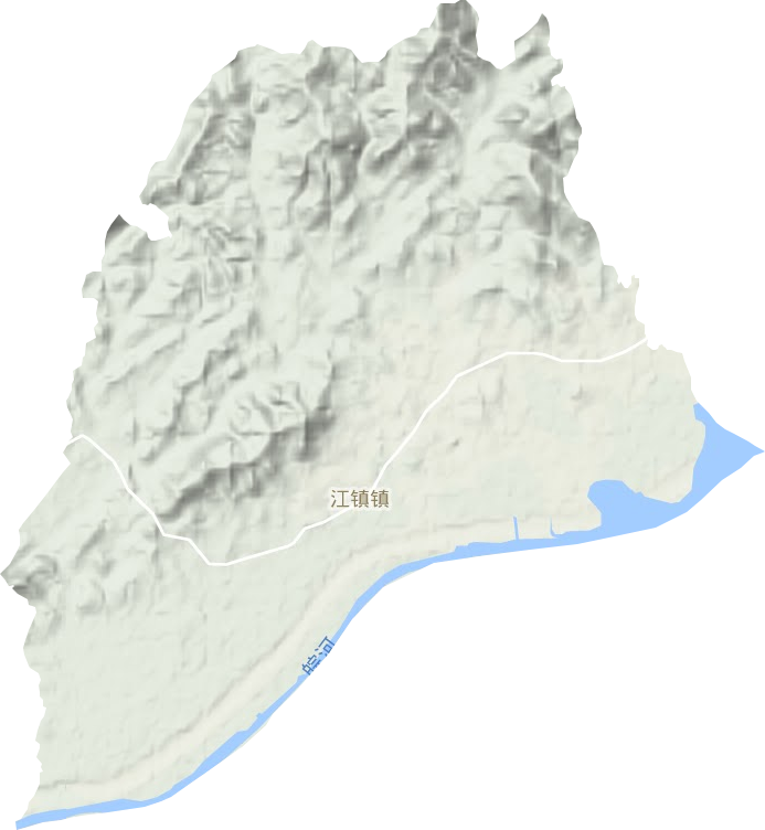 江镇镇地形地图