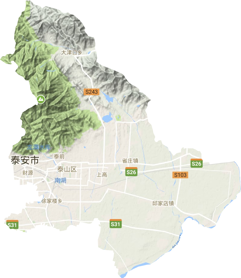泰山区地形地图