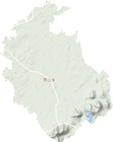 秀山乡地形地图