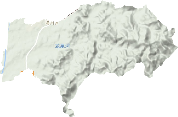 清河乡地形地图