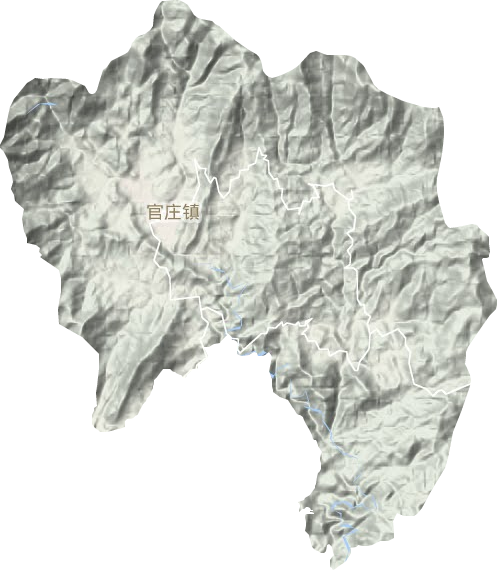 官庄镇地形地图