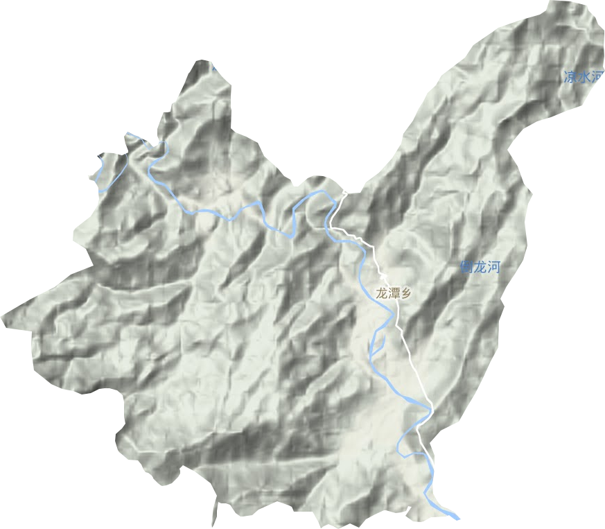 龙潭乡地形地图