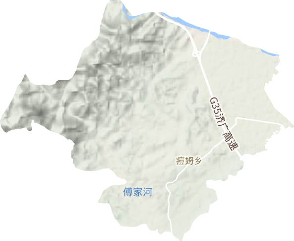 痘姆乡地形地图