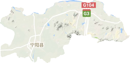 宁阳县地形地图